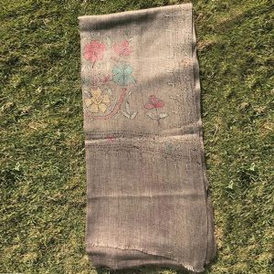 Embroidered Shawl – Grey